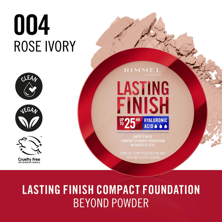 Rimmel Lasting Finish 25h Compact Powder Foundation - 004-Rose-Ivory