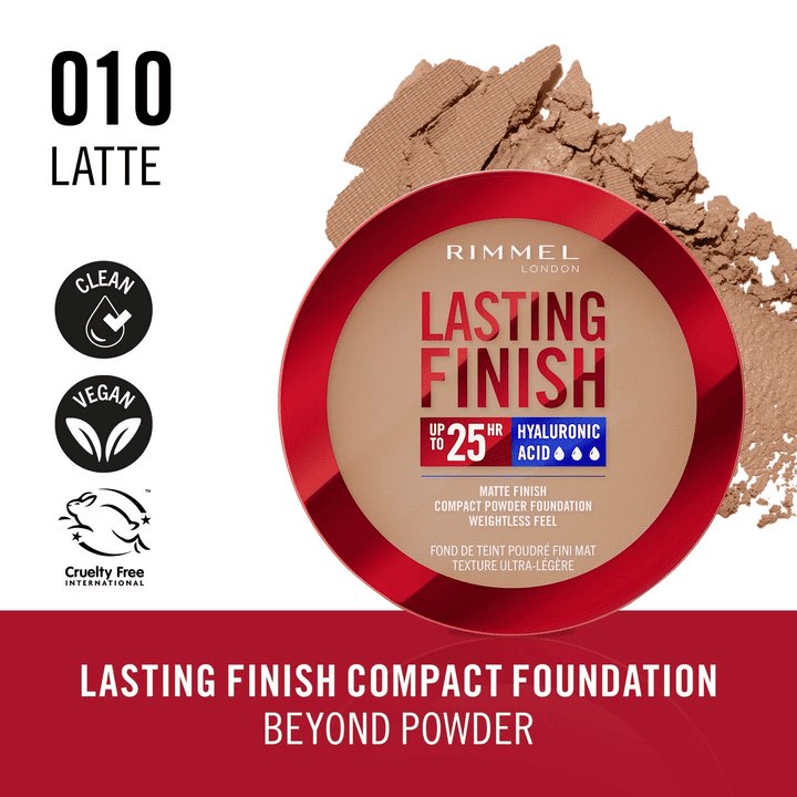 Rimmel Lasting Finish 25h Compact Powder Foundation - 010-Latte