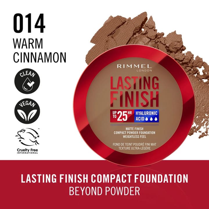 Rimmel Lasting Finish 25h Compact Powder Foundation - 014_Warm_Cinnamon