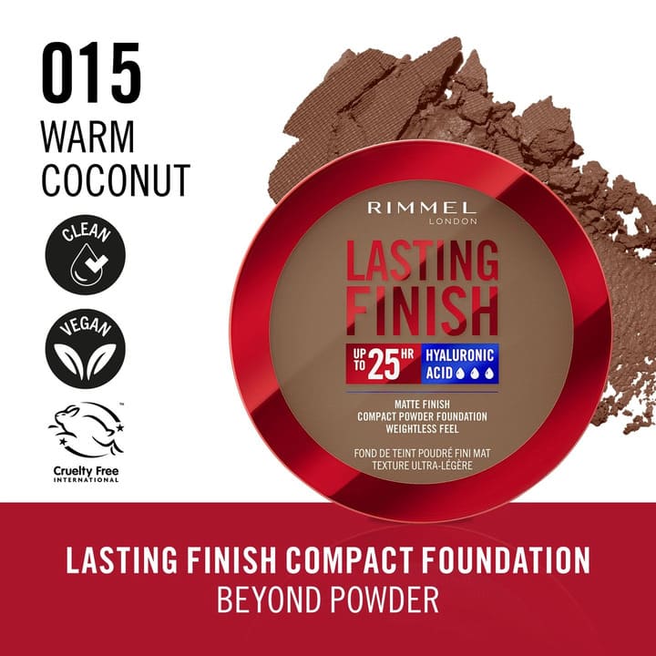 Rimmel Lasting Finish 25h Compact Powder Foundation - 015_Warm_Coconut