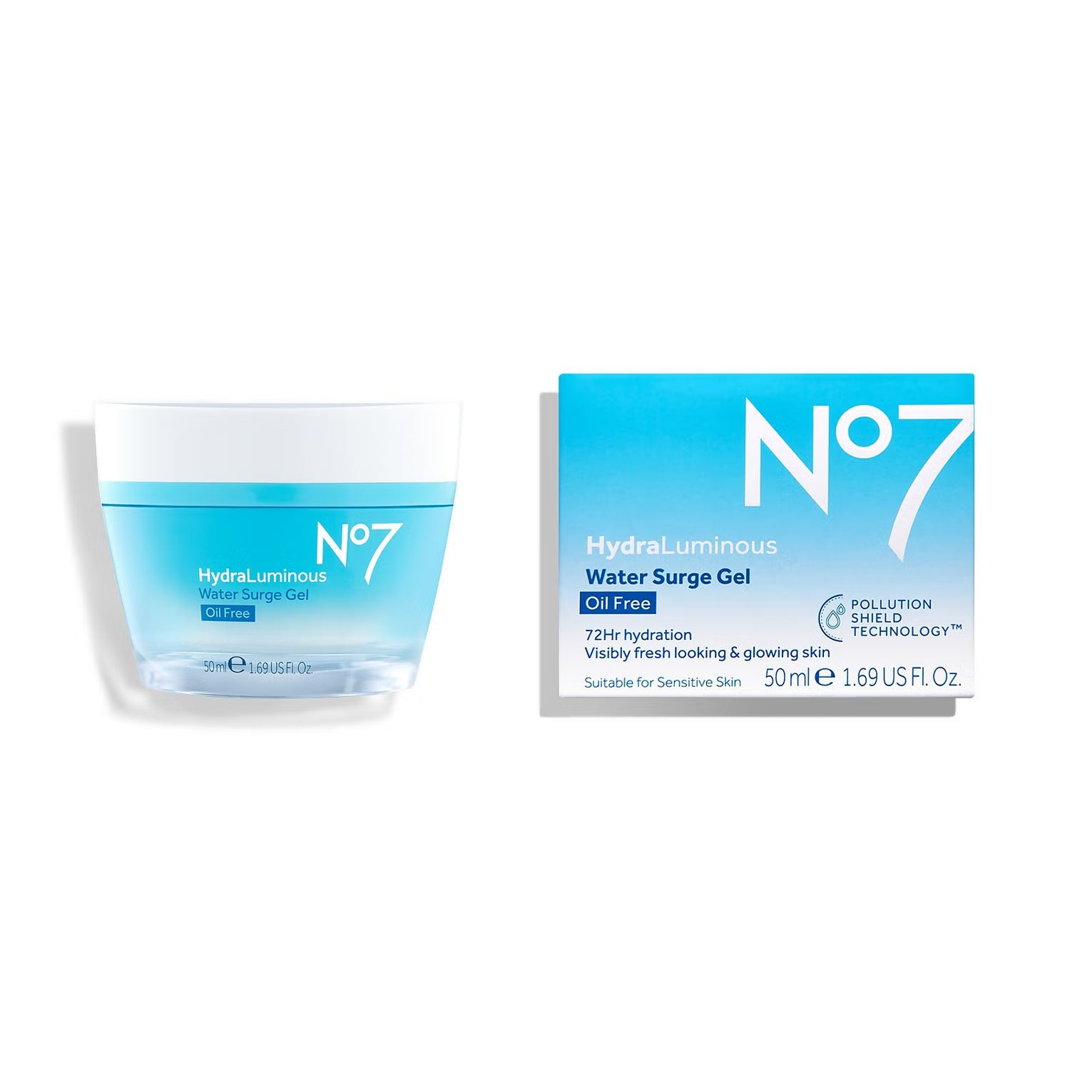 No7 HydraLuminous Water Surge Gel Oil Free 50ml