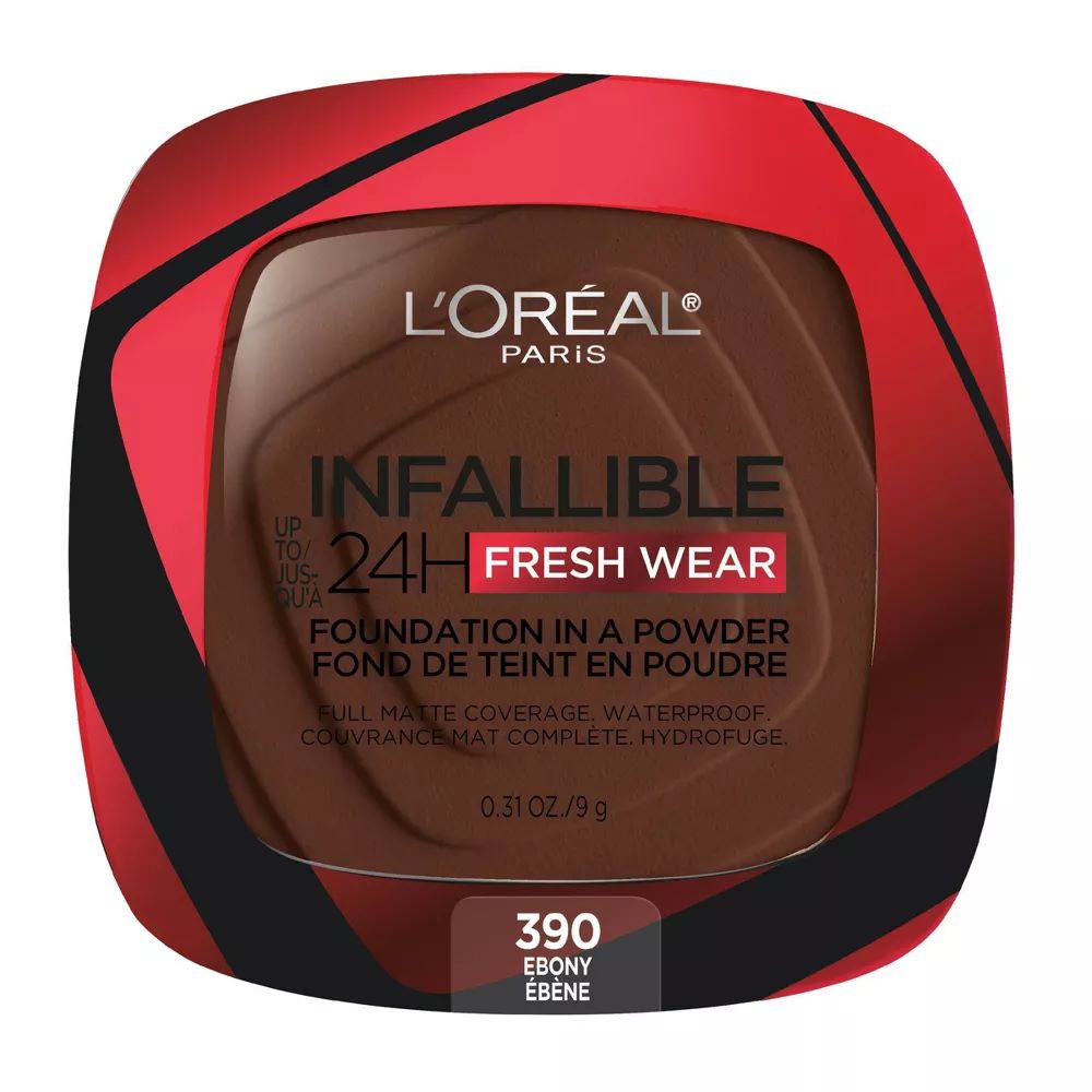 L'Oreal Paris Infallible 24H Fresh Wear Powder Foundation - 390_Ebony