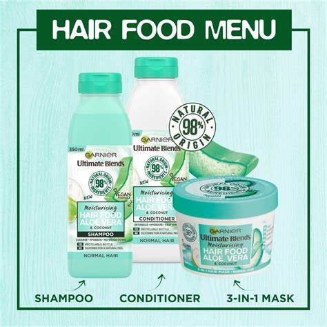 Garnier Ultimate Blends Aloe Vera Hair Food Shampoo, Conditioner & Mask