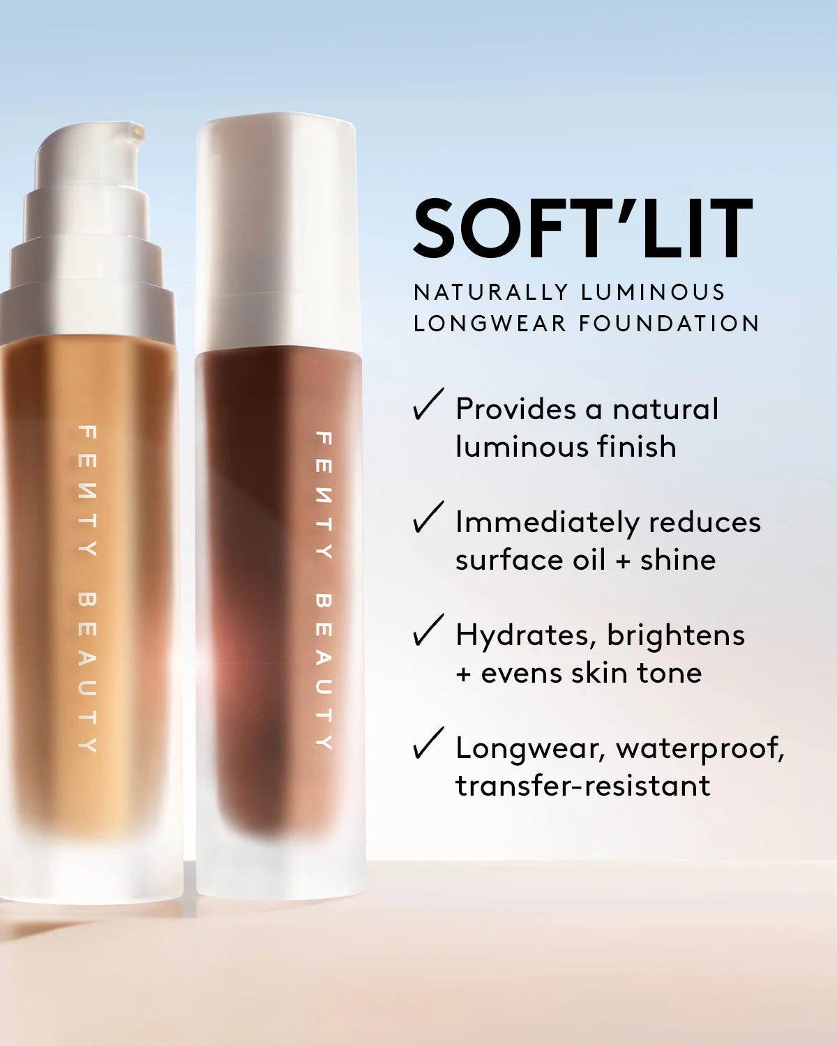 Fenty Soft'lit Naturally Luminous Longwear Foundation In-Love®