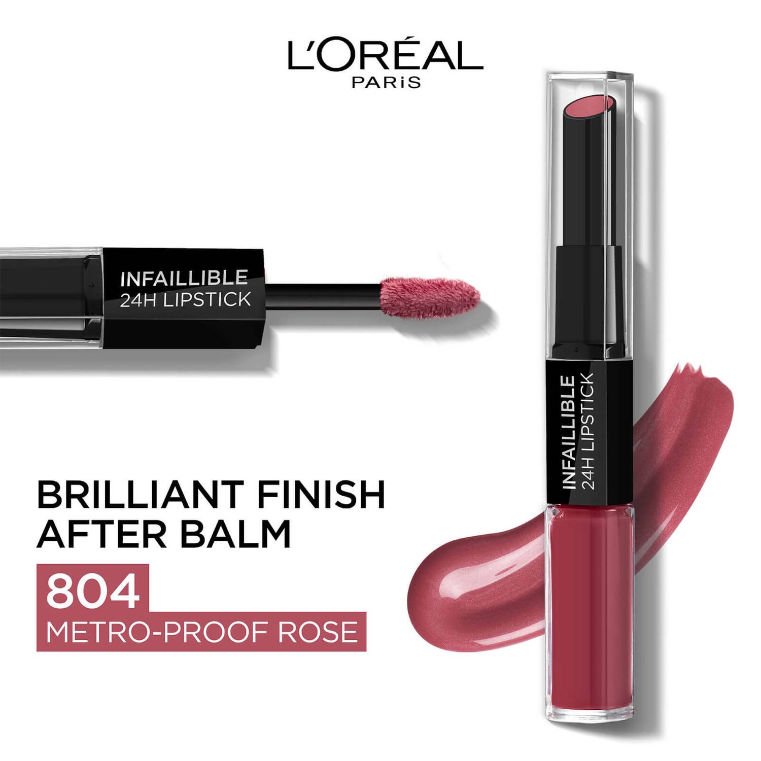 L'Oreal Paris Infallible 2Step Lipstick - Metro_Proof_Rose