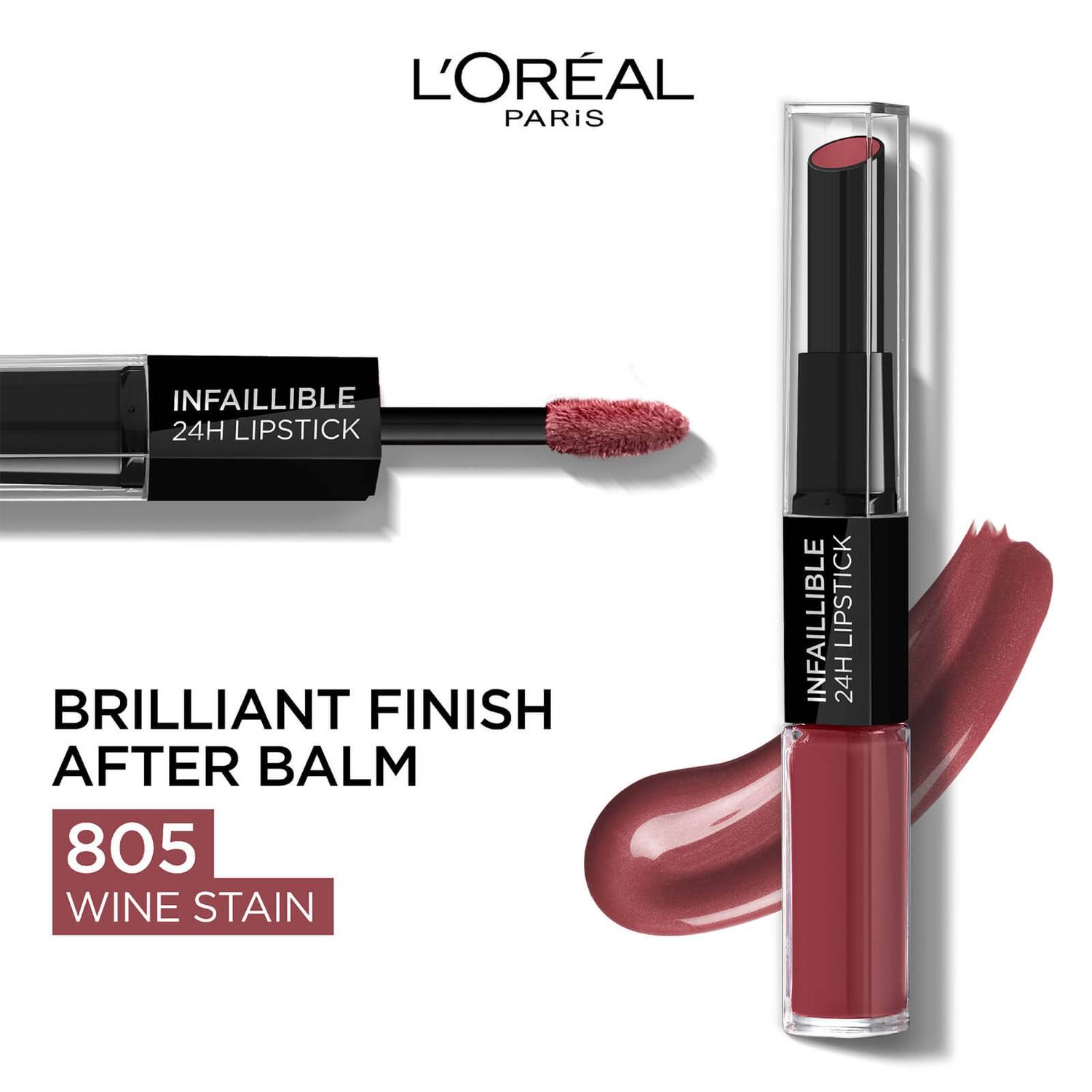L'Oreal Paris Infallible 2Step Lipstick - Wine_Stain