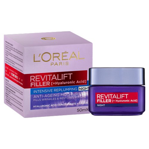 L'Oréal Paris Filler Anti-Ageing Revolumising Night Cream With Hyaluronic Acid 50ml