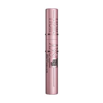 Maybelline New York Lash Sensational Sky High Mascara in a pink tube with a cap. Sky High - 01 black