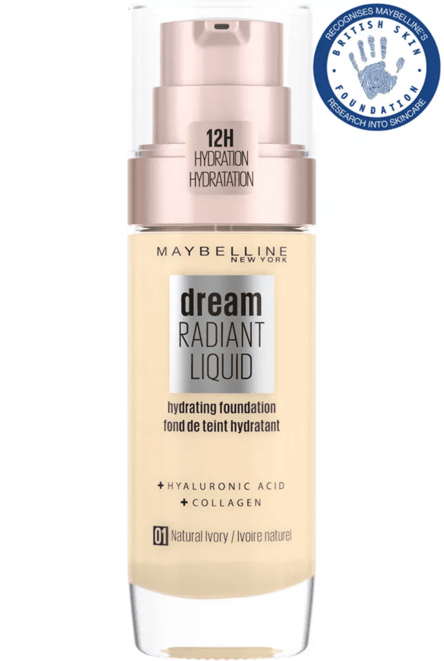 MAYBELLINE Dream Radiant Liquid Hydrating Foundation - 01 Natural Ivory