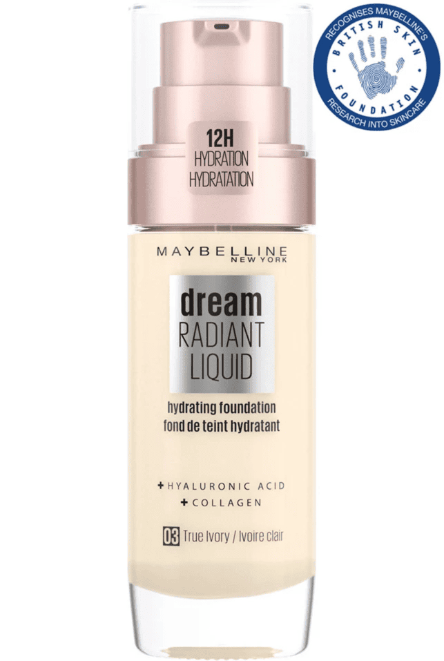 MAYBELLINE Dream Radiant Liquid Hydrating Foundation - 03 True Ivory