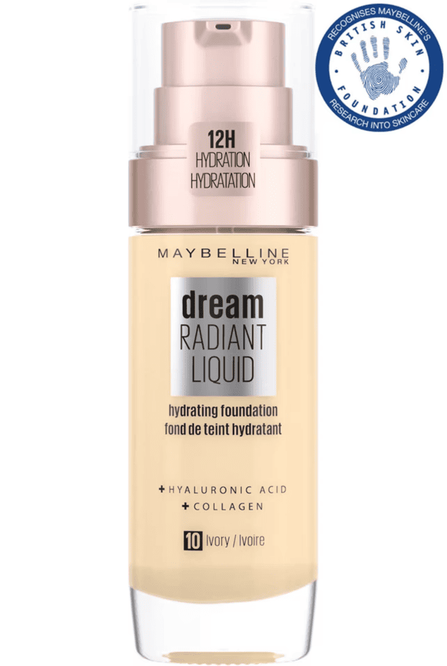 MAYBELLINE Dream Radiant Liquid Hydrating Foundation - 10 Ivory