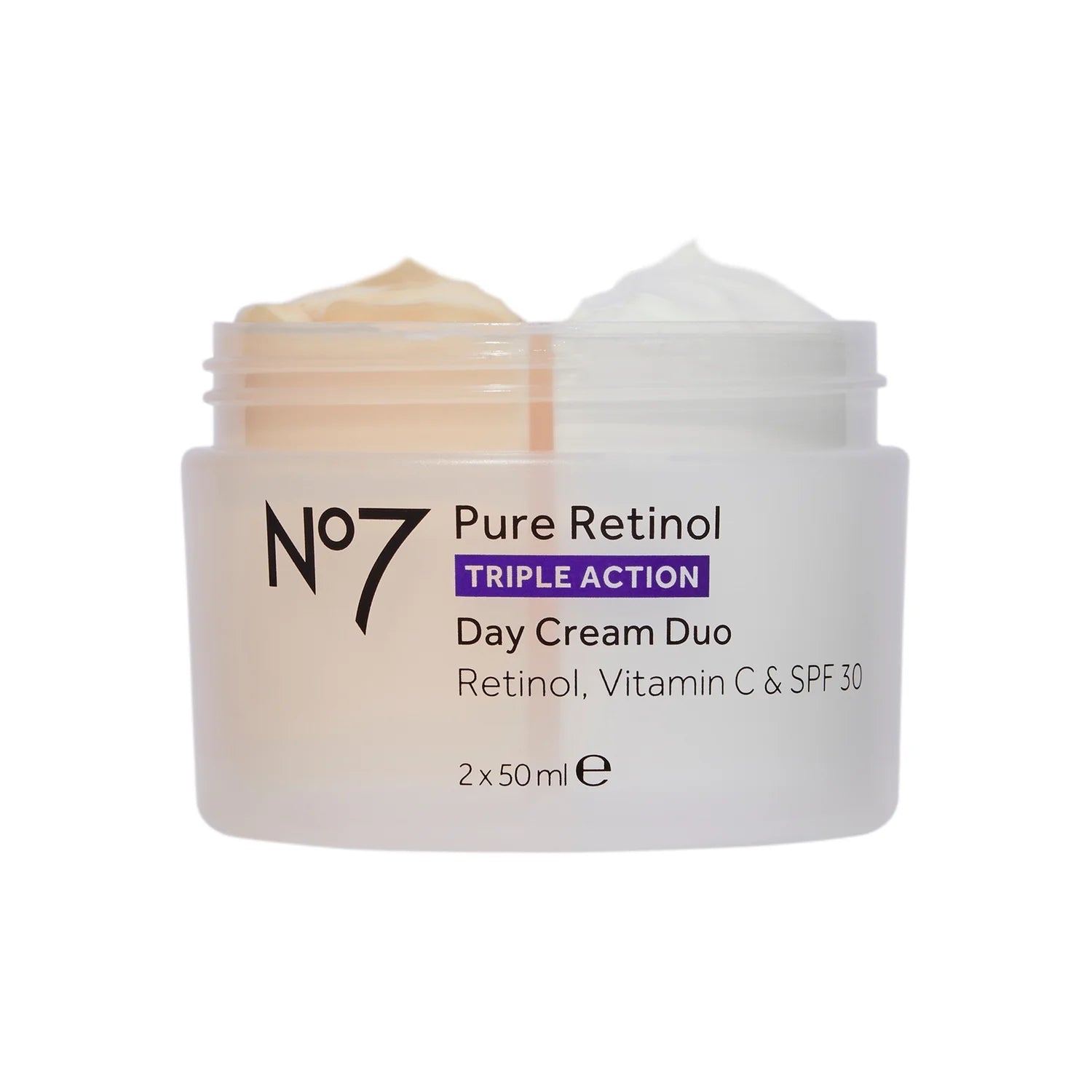 NO7 Pure Retinol, Vitamin C & SPF 30 Day Cream Duo, 2x50ml