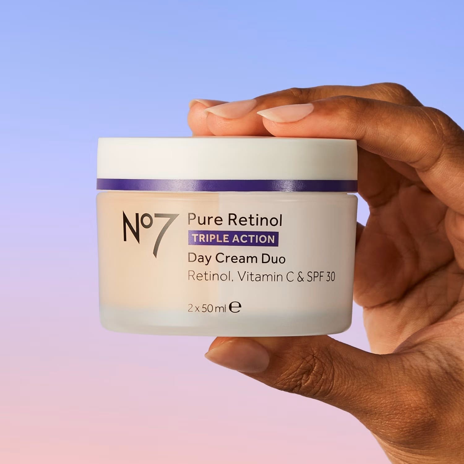 NO7 Pure Retinol, Vitamin C & SPF 30 Day Cream Duo, 2x50ml