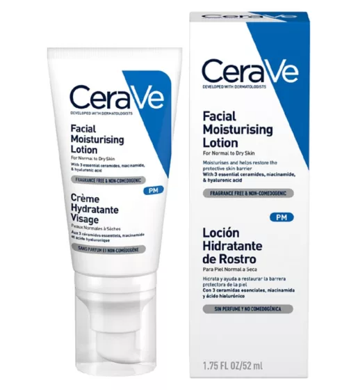 CeraVe Facial Moisturising Lotion PM - Normal to Dry Skin 52ml