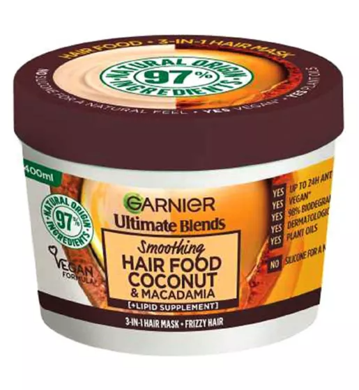 Garnier Ultimate Blends Coconut  Hair Food Shampoo, Conditioner & Mask