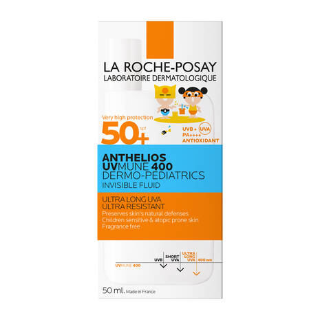 La Roche Posay Anthelios Uvmune 400 Dermo-Pediatrics Ultra Light Invisible Fluid SPF50+ 50ml