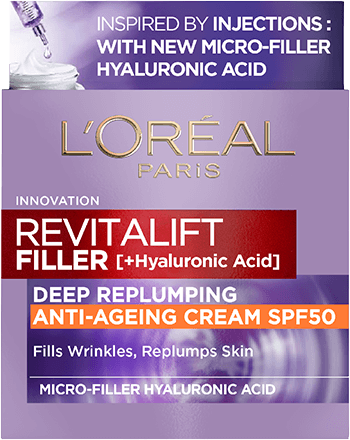 L'Oreal Paris Revitalift Filler Renew SPF 50 Day Cream with Hyaluronic Acid 50ml