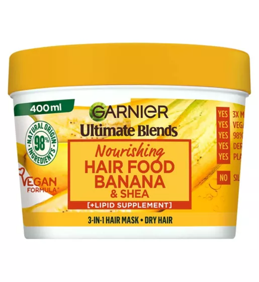 Garnier Ultimate Blends Banana Hair Food Shampoo, Conditioner & Mask