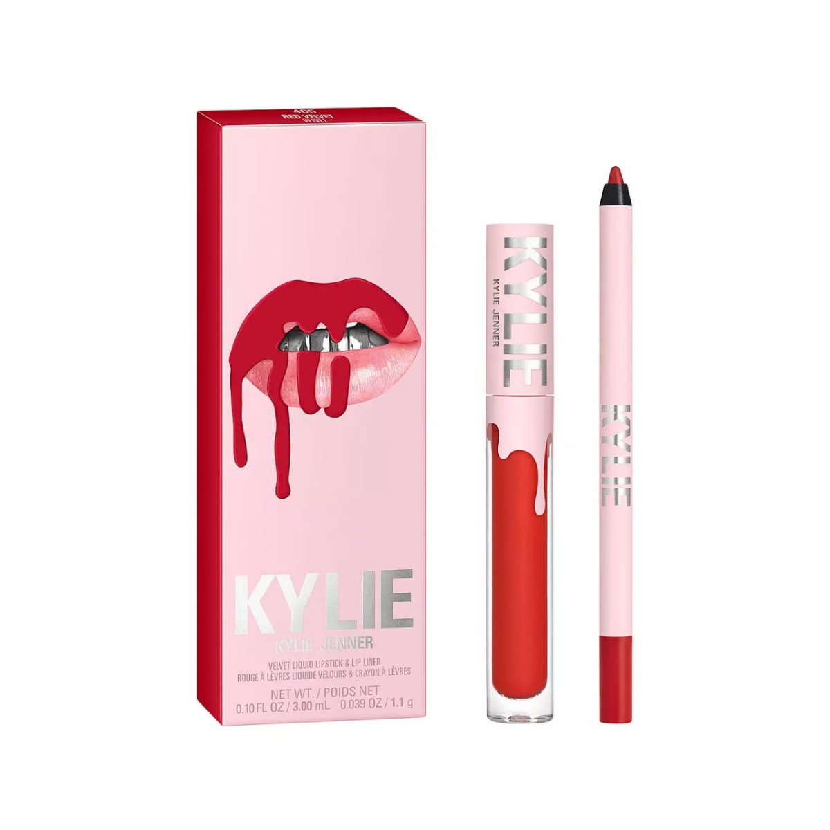 Kylie Matte Liquid Lipstick & Lip Liner - 405 RED VELVET