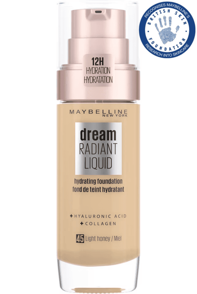 MAYBELLINE Dream Radiant Liquid Hydrating Foundation - 45 Light Honey