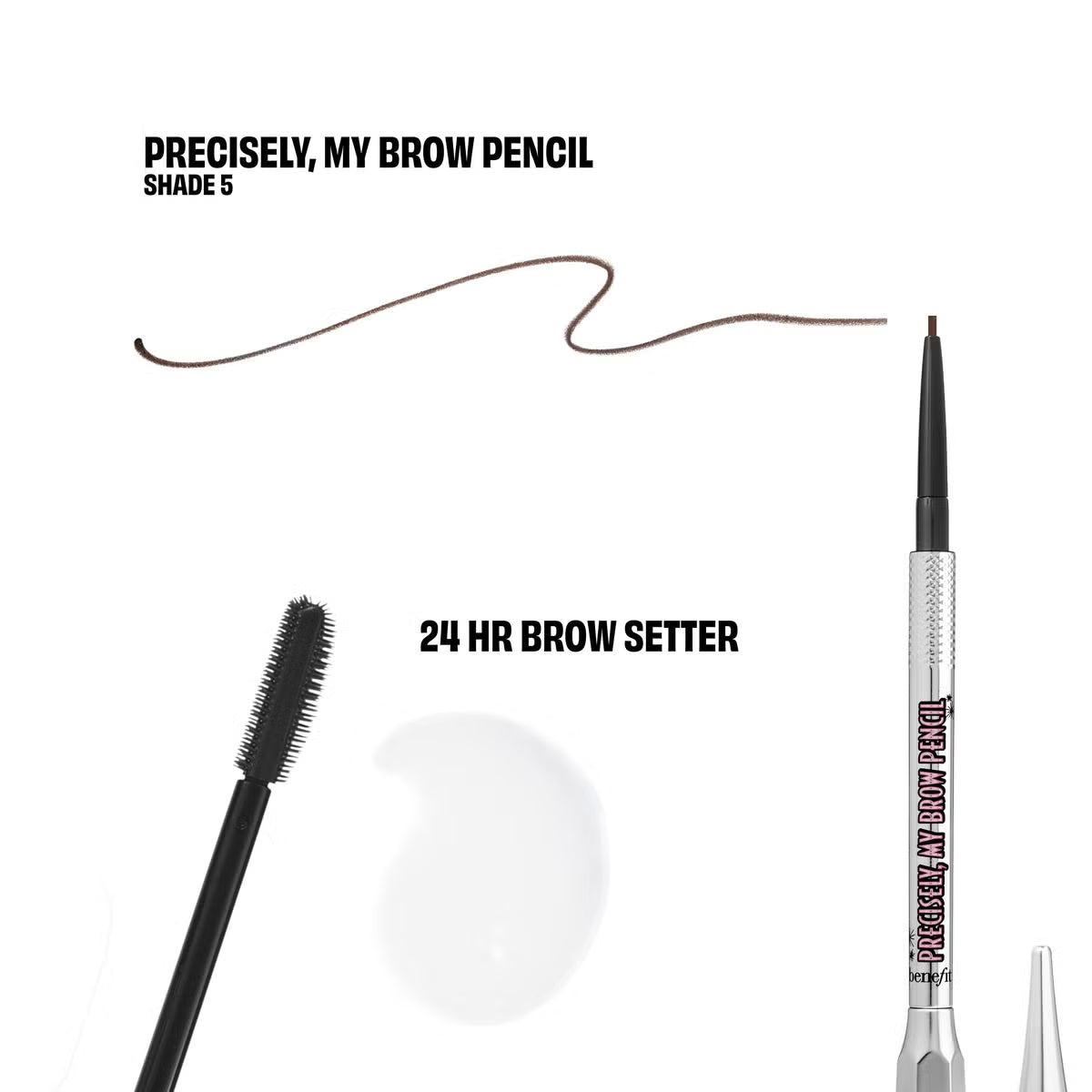 Benefit Bigtime Brow Minis - Precisely, My Brow Pencil and Gel Setter Duo Warm Black-Brown