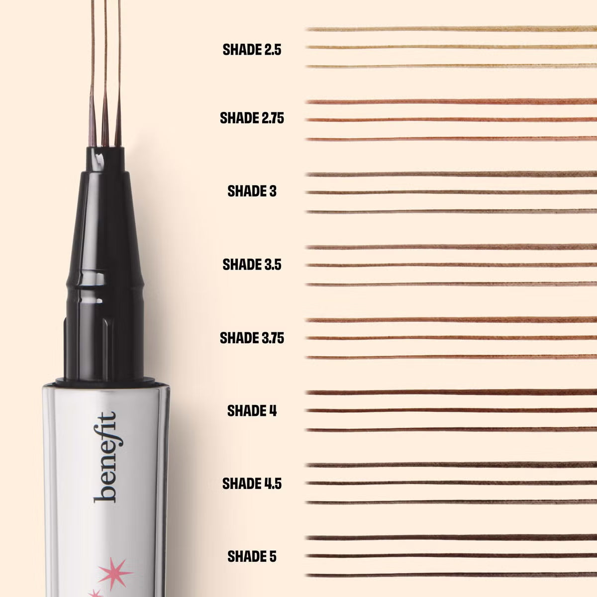 Benefit Mighty Fine Brow Superfine Triple Tip Pen 0.5ml Primary