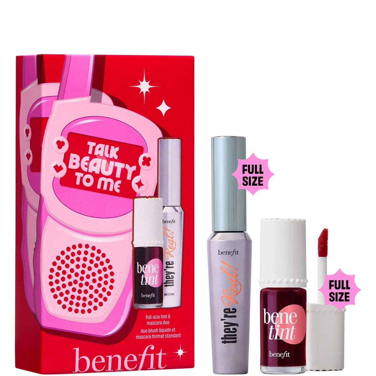 Benefit Talk Beauty to Me Mascara and Cheek & Lip Tint Gift Set Primary 