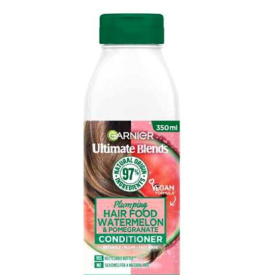 Garnier Ultimate Blends Plumping Hair Food Watermelon Shampoo, Conditioner & Mask