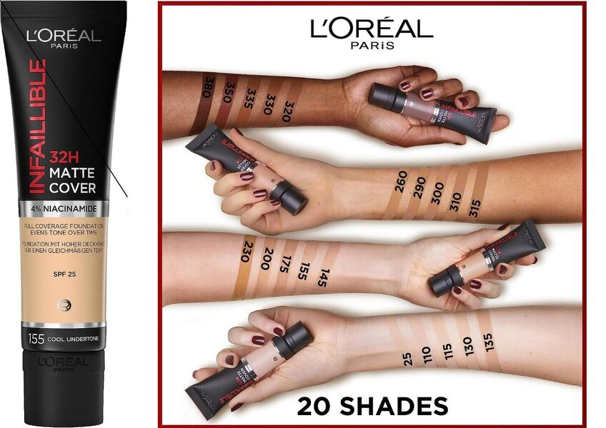 L'Oreal Paris Infallible 32hr Matte Cover Foundation SPF25 30ml