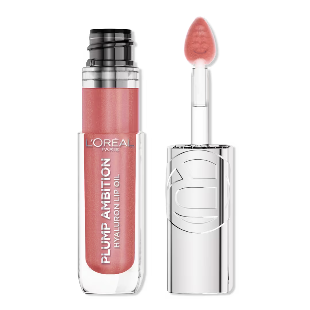 L'Oreal Paris Plump Ambition Hyaluron Lip Oil 24HR Care - Nude Macaron 650