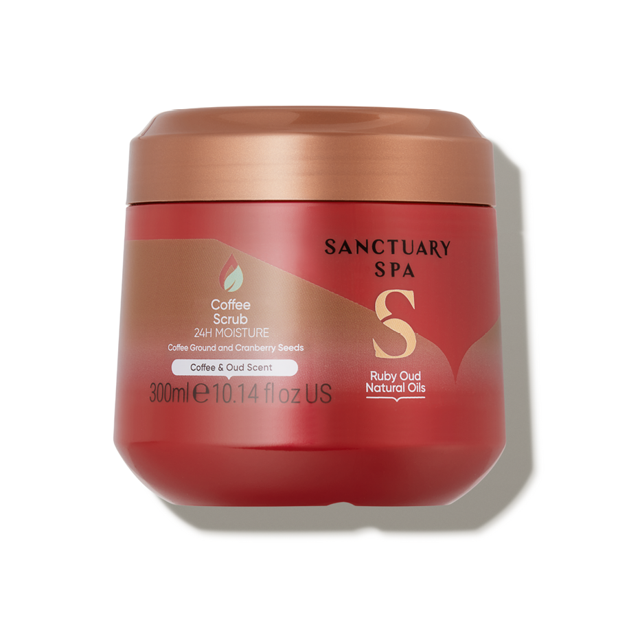 Sanctuary Spa Ruby Oud Natural Oils Coffee Scrub 300ml