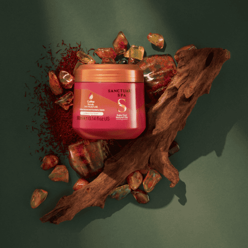 Sanctuary Spa Ruby Oud Natural Oils Coffee Scrub 300ml