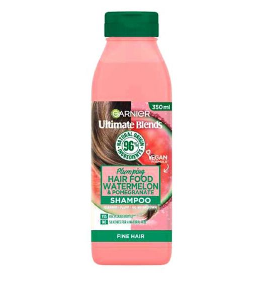 Garnier Ultimate Blends Plumping Hair Food Watermelon Shampoo, Conditioner & Mask