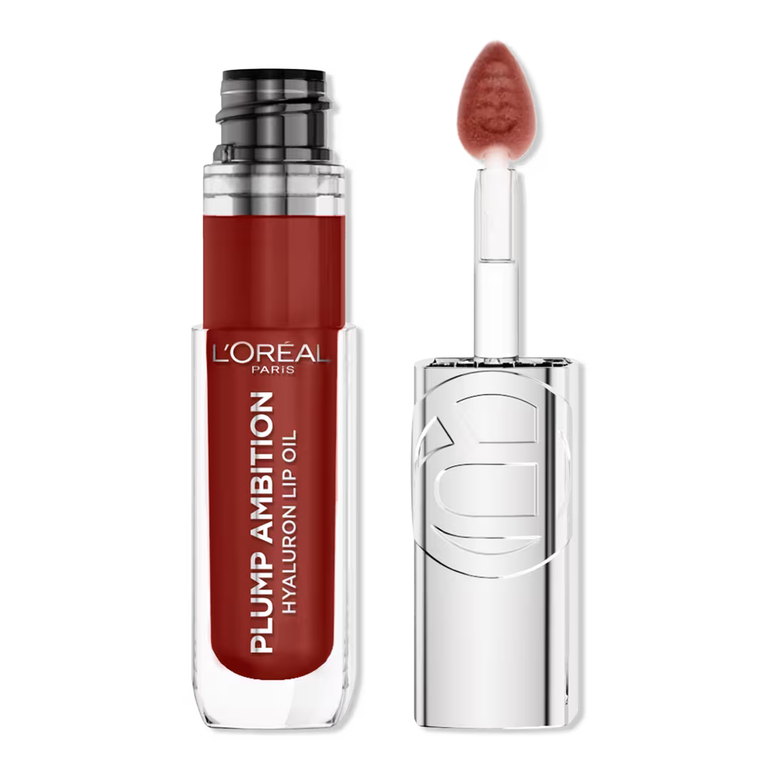 L'Oreal Paris Plump Ambition Hyaluron Lip Oil 24HR Care - Wine O_Clock 485