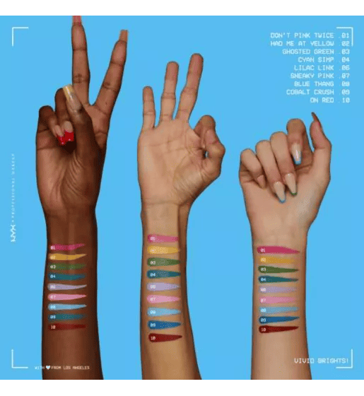 NYX Vivid Brights Colored Liquid Eyeliner