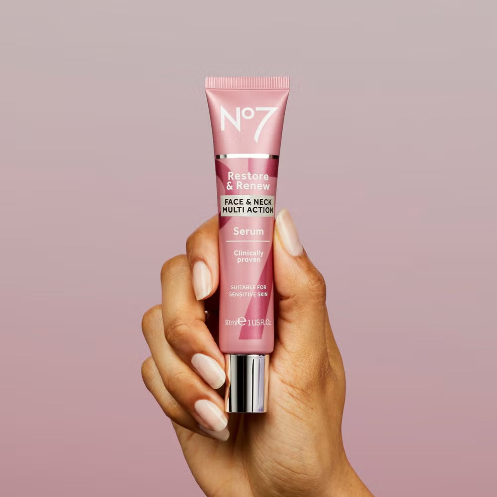 NO7 Restore & Renew FACE & NECK MULTI ACTION Serum