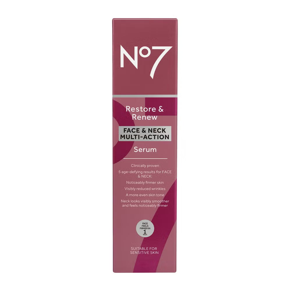 NO7 Restore & Renew FACE & NECK MULTI ACTION Serum